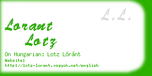 lorant lotz business card